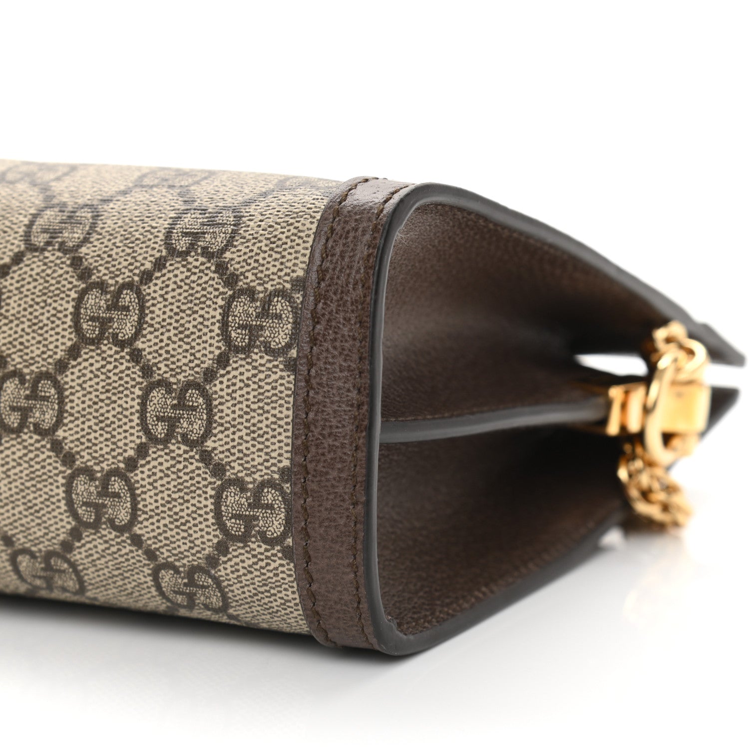 Gucci GG Supreme Monogram Web Small Ophidia Chain Shoulder Bag Brown 10 of 10