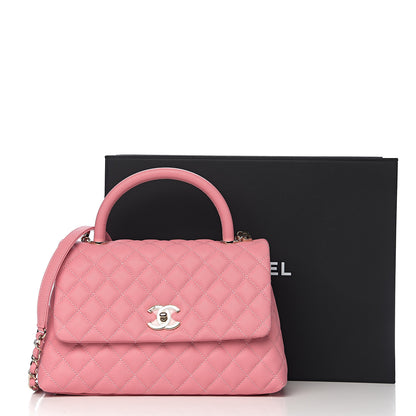 Chanel Caviar Quilted Small Coco Handle Flap Light Pink 10 of 10