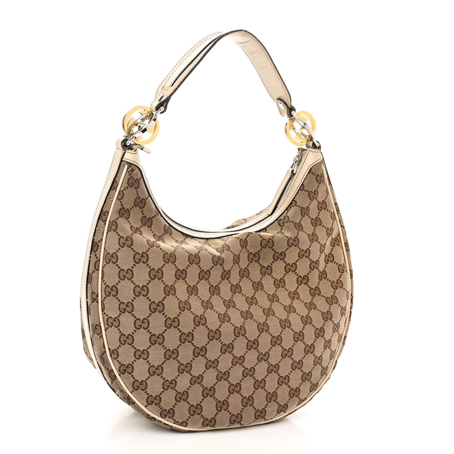 Monogram Medium GG Twins Hobo Ivory