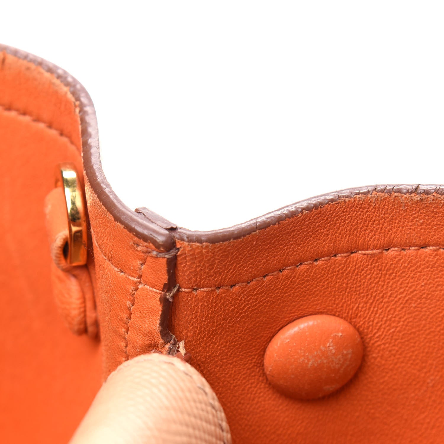 Prada Saffiano Cuir Medium Double Bag Noisette Papaya 19 of 47