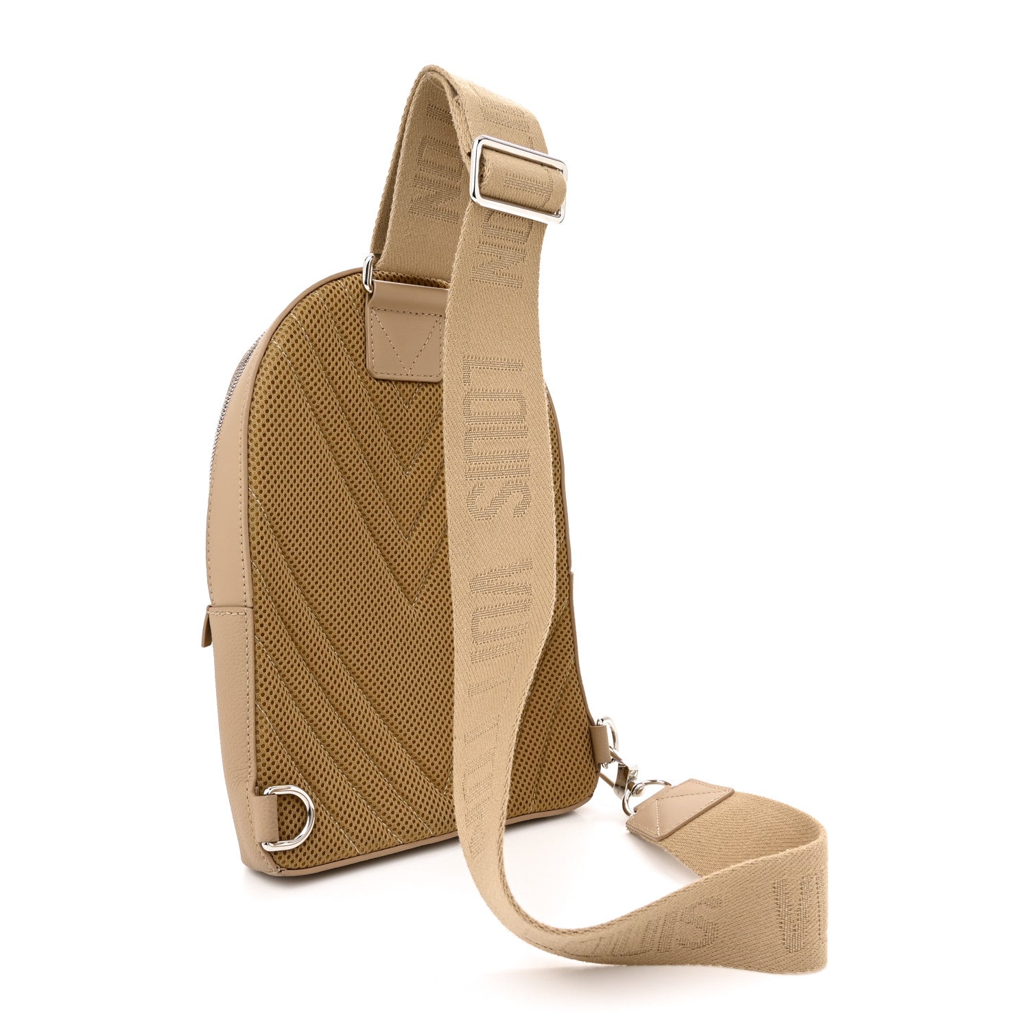 Louis Vuitton Grained Cowhide Aerogram Pilot Slingbag Sable Beige 2 of 8