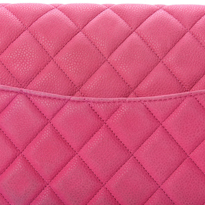 Chanel Iridescent Caviar Jumbo Double Flap Pink 11 of 16