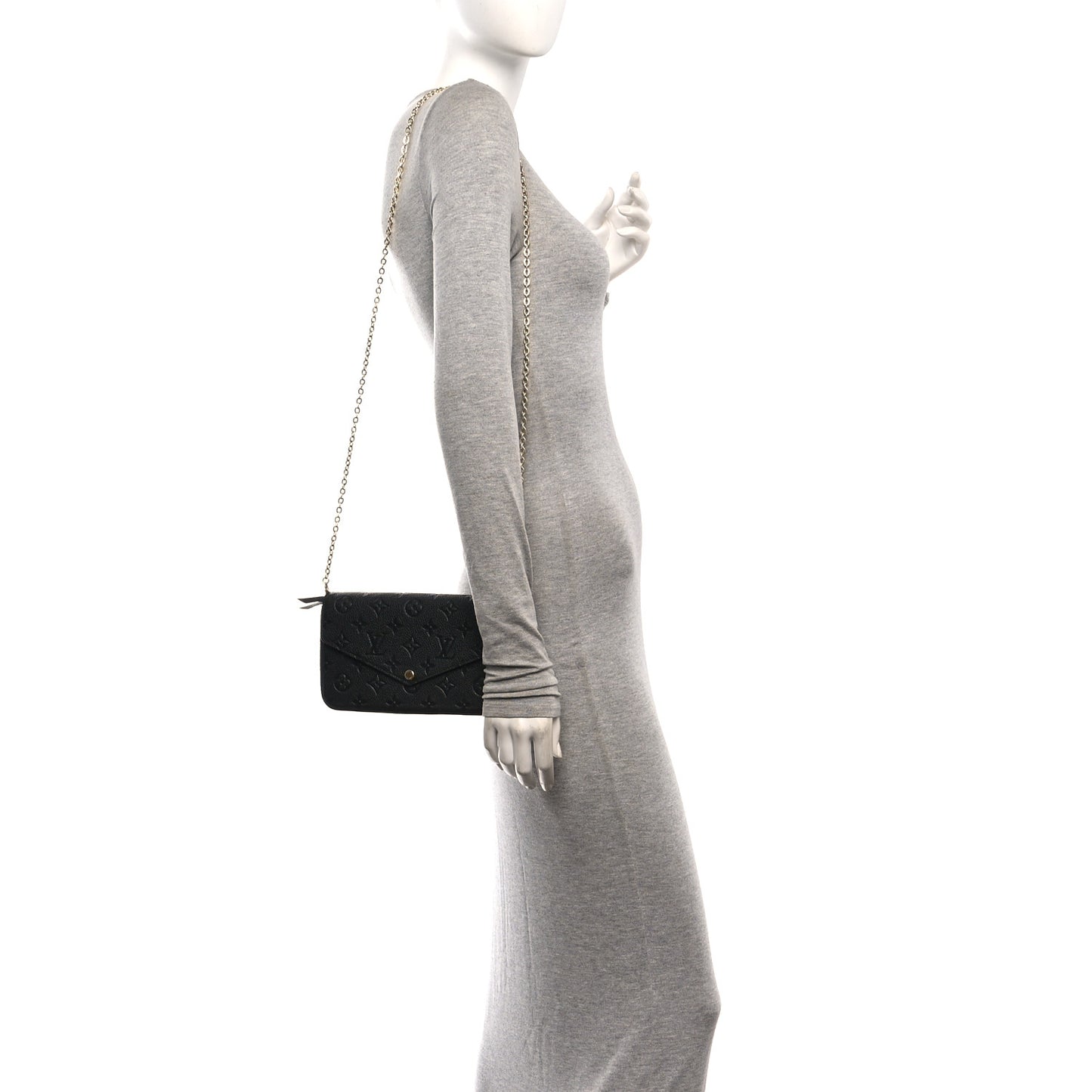 Empreinte Pochette Felicie Chain Wallet Black