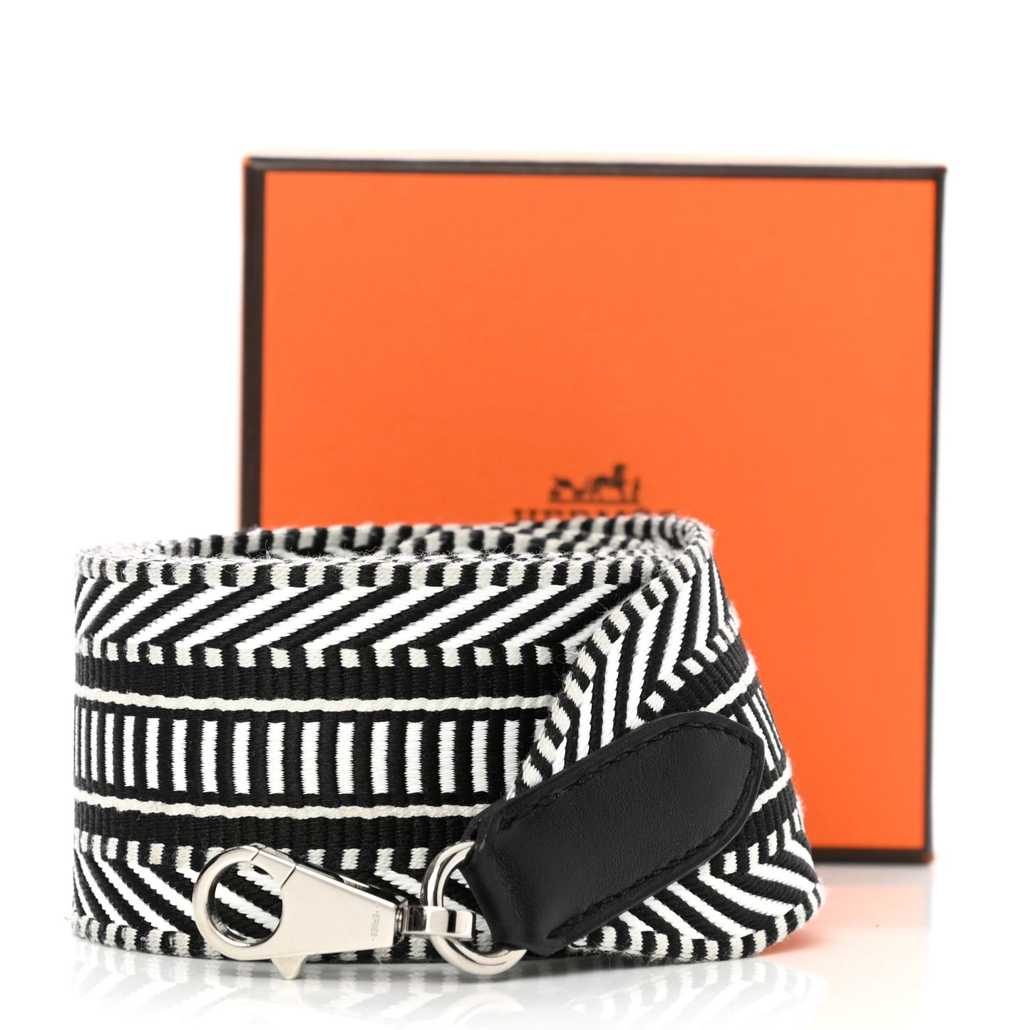 Toile Swift 50mm Sangle Cavale Shoulder Strap Black Ecru