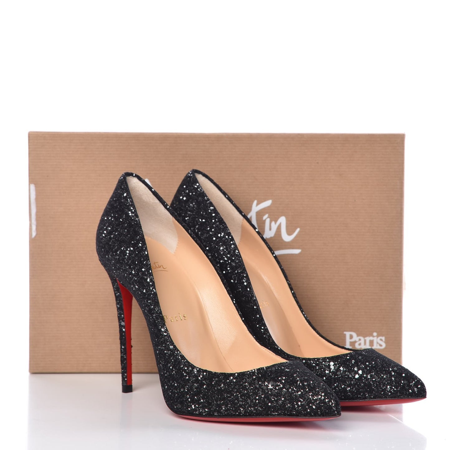 Glitter Resille Pigalle Follies 100 Pumps 37.5 Black