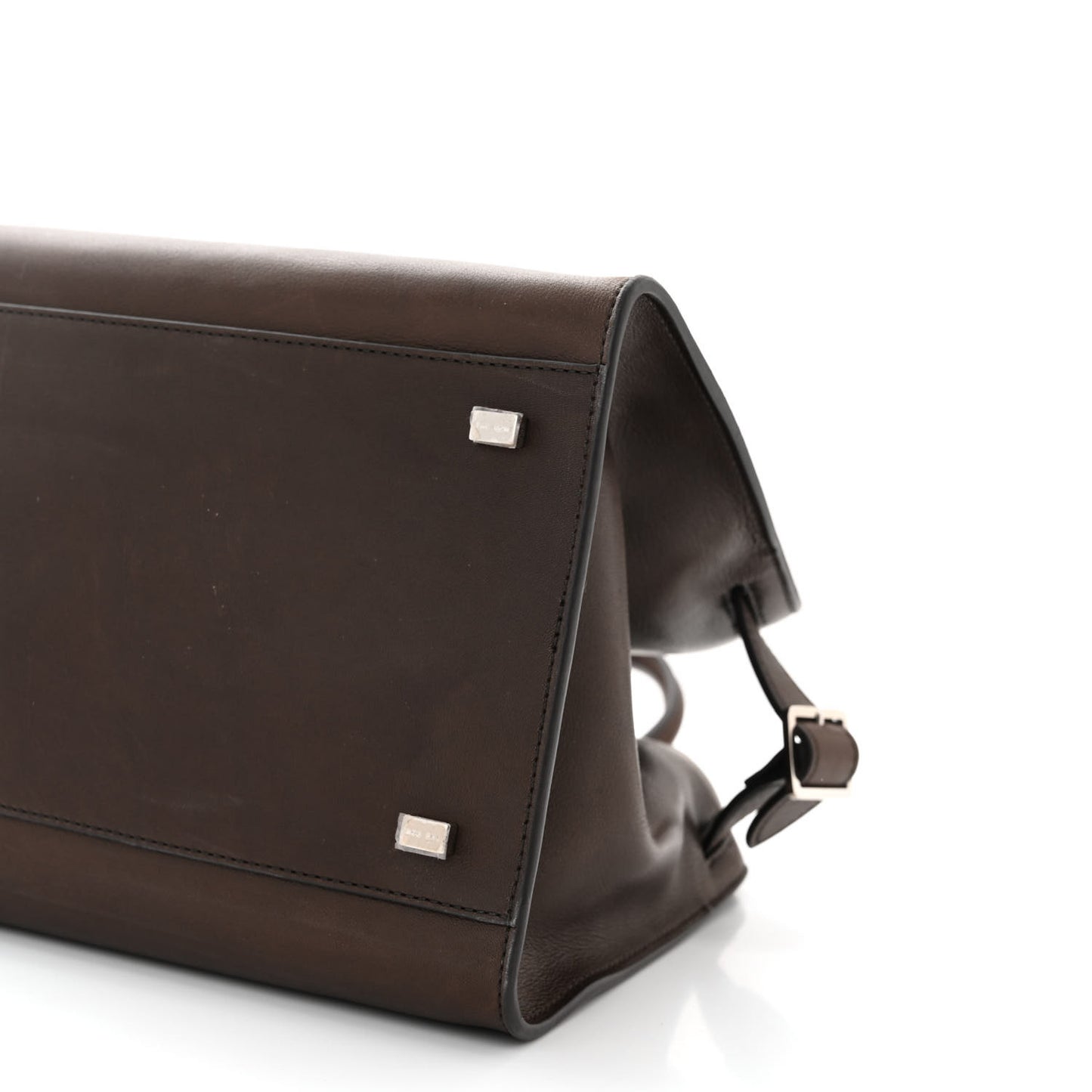 Polished Saddle Calfskin Soft Margaux 12 Deep Brown