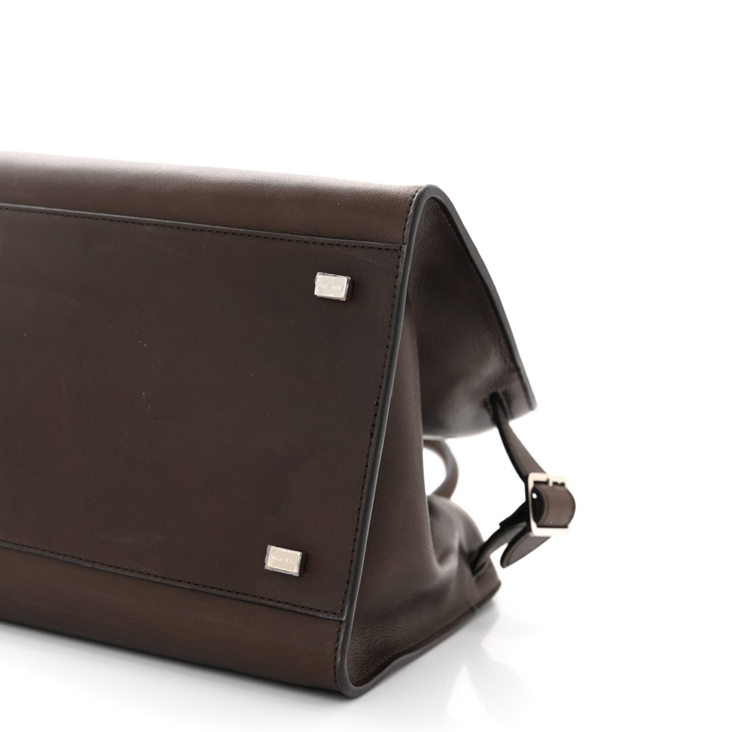 The Row Polished Saddle Calfskin Soft Margaux 12 Deep Brown 9 of 9