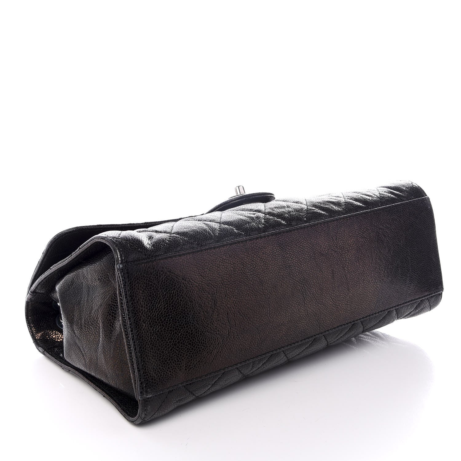 Chanel Crumpled Grained Calfskin Jumbo CC Crave Flap Black 3 of 8