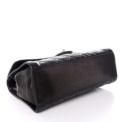 Chanel Crumpled Grained Calfskin Jumbo CC Crave Flap Black 3 of 8