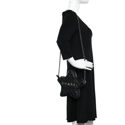 Chanel Lambskin Quilted Walk of Fame Star Bag Black 2 of 11
