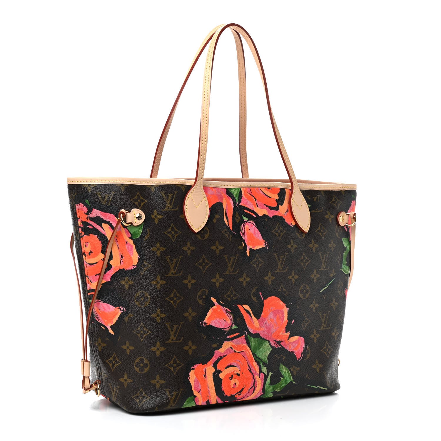 Louis Vuitton Monogram Roses Neverfull MM 3 of 9