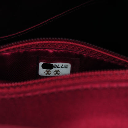 Chanel Satin Quilted Evening Bag Red 9 of 9
