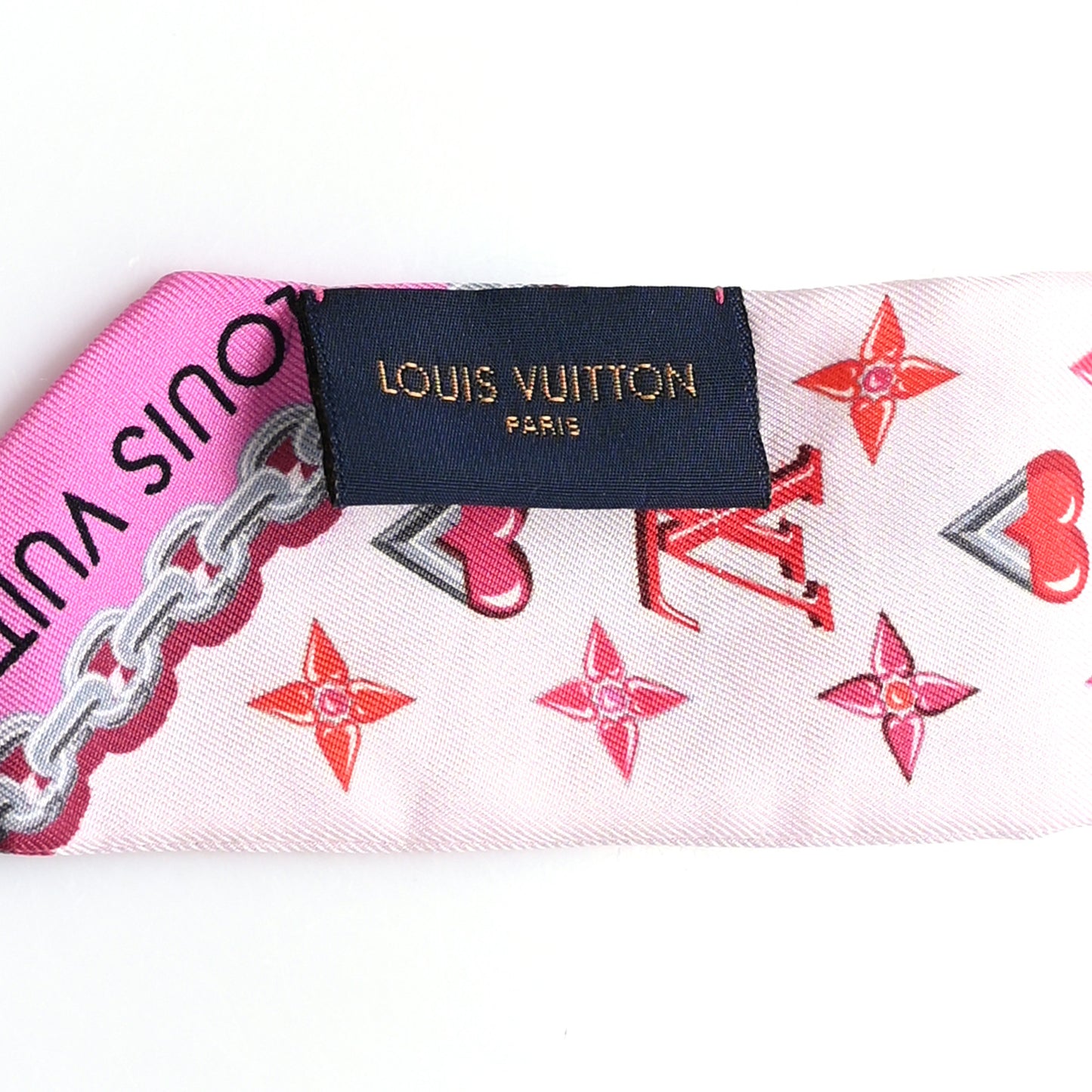 Silk Lucky Monogram BB Bandeau Rose Pop