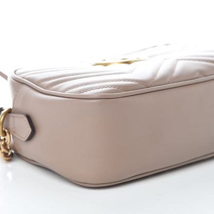 Gucci Calfskin Matelasse Small GG Marmont Chain Shoulder Bag Taupe 8 of 9