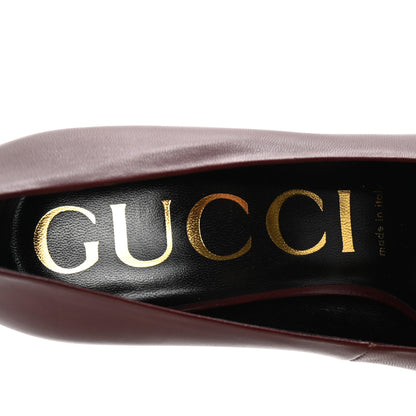 Gucci Malaga Kid Pumps 37.5 Vintage Bordeaux 8 of 10