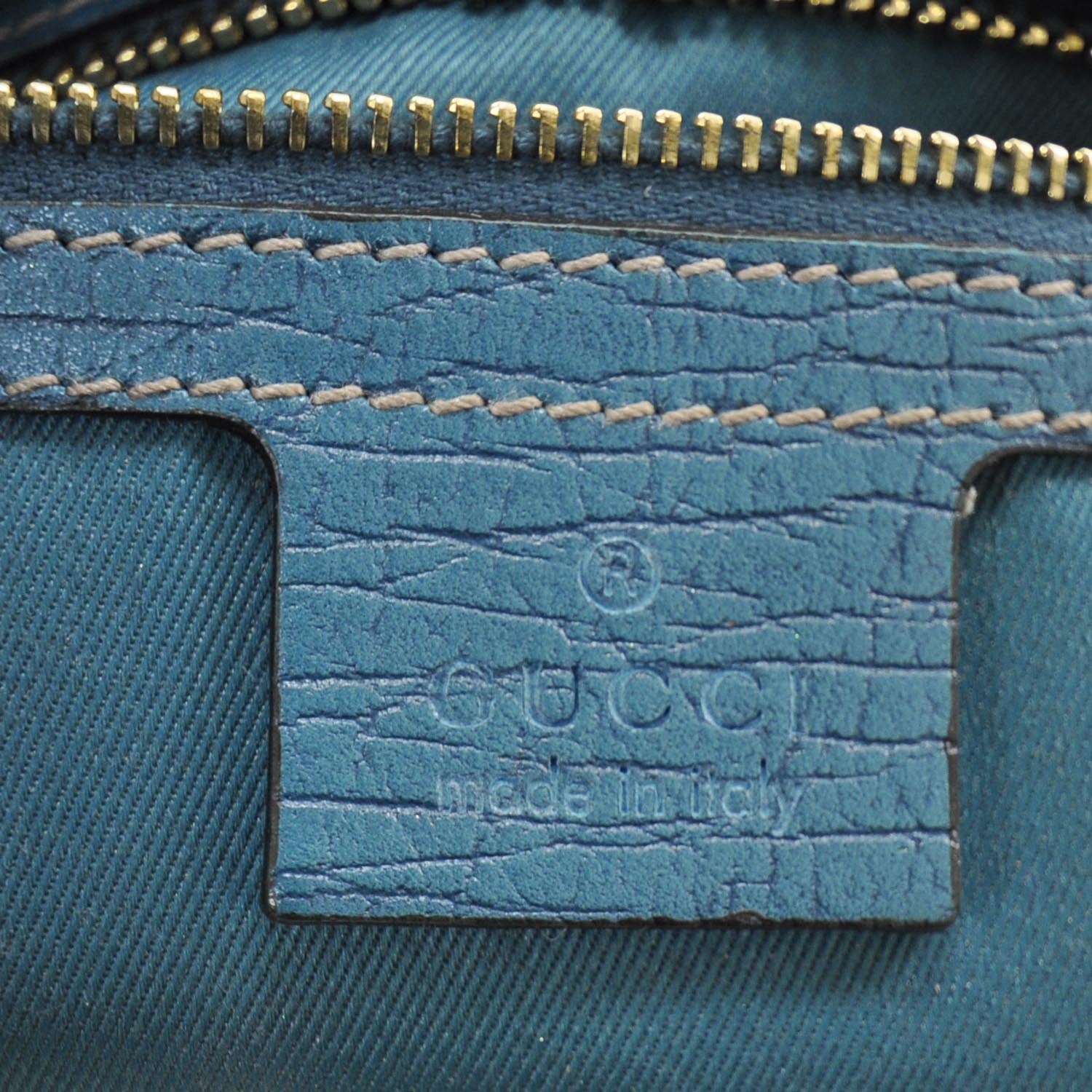 Gucci Monogram Hasler Messenger Bag Blue 8 of 10