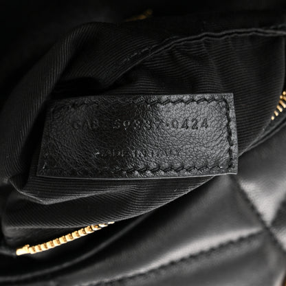 Saint Laurent Lambskin Quilted Toy Loulou Puffer Monogram Chain Satchel Black 7 of 11