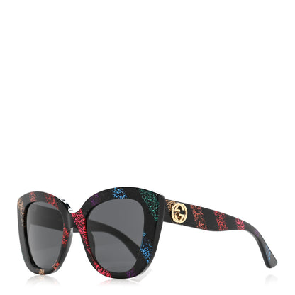 Gucci Acetate Glitter Sunglasses GG0327S Black 1 of 10