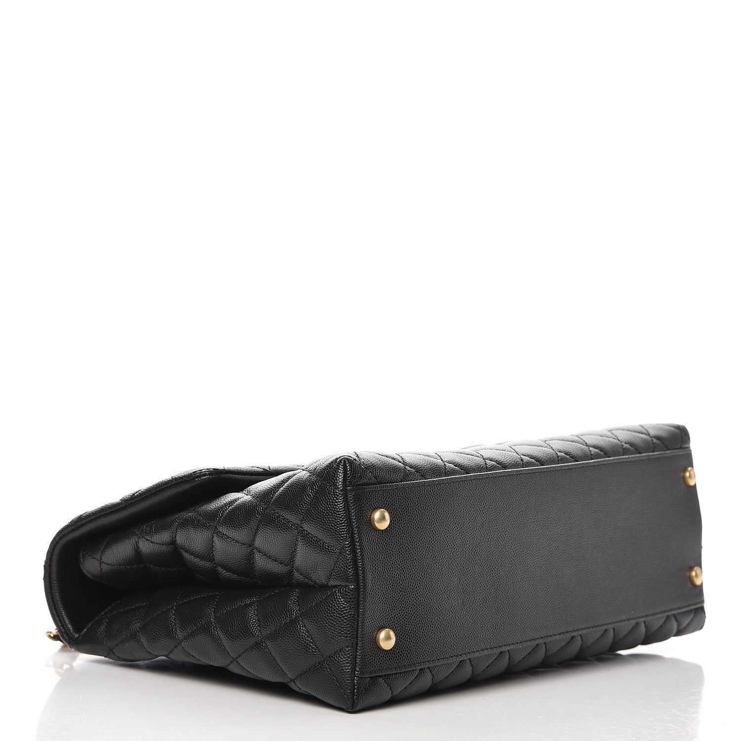 Chanel Caviar Lizard Quilted Medium Coco Handle Flap Black 4 of 8