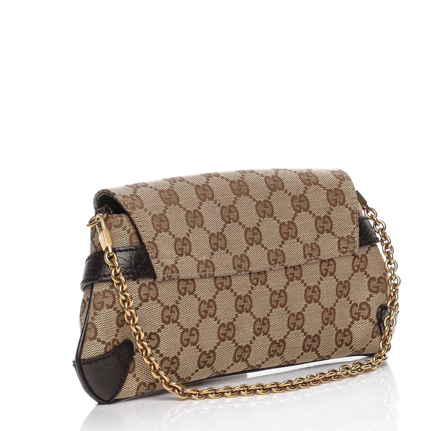 Gucci Monogram Horsebit Clutch Brown 3 of 7