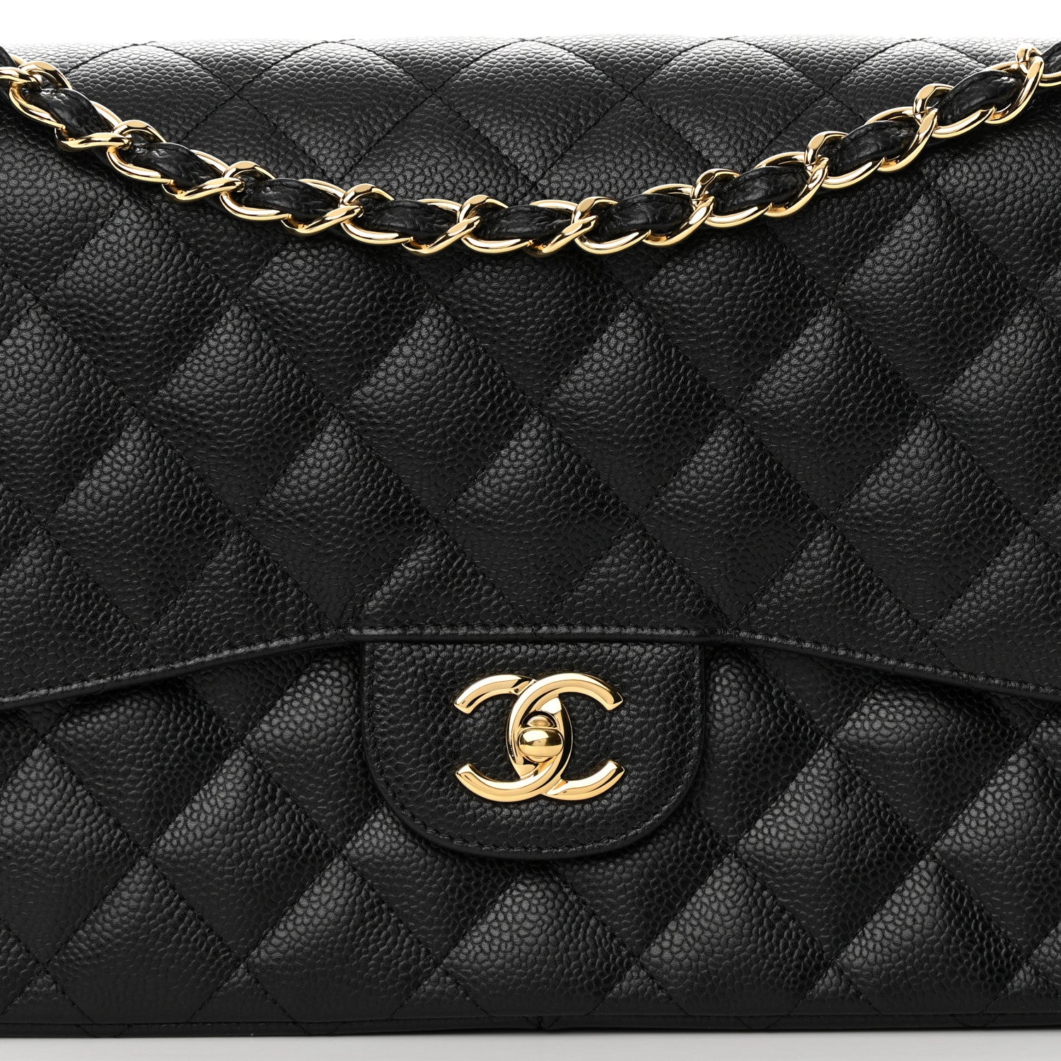 Chanel Caviar Quilted Jumbo Double Flap Black 9 of 13