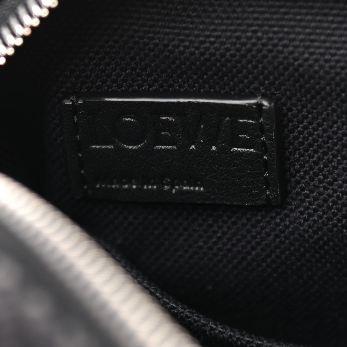 Jacquard Anagram Calfskin Military Messenger Bag Anthracite Black
