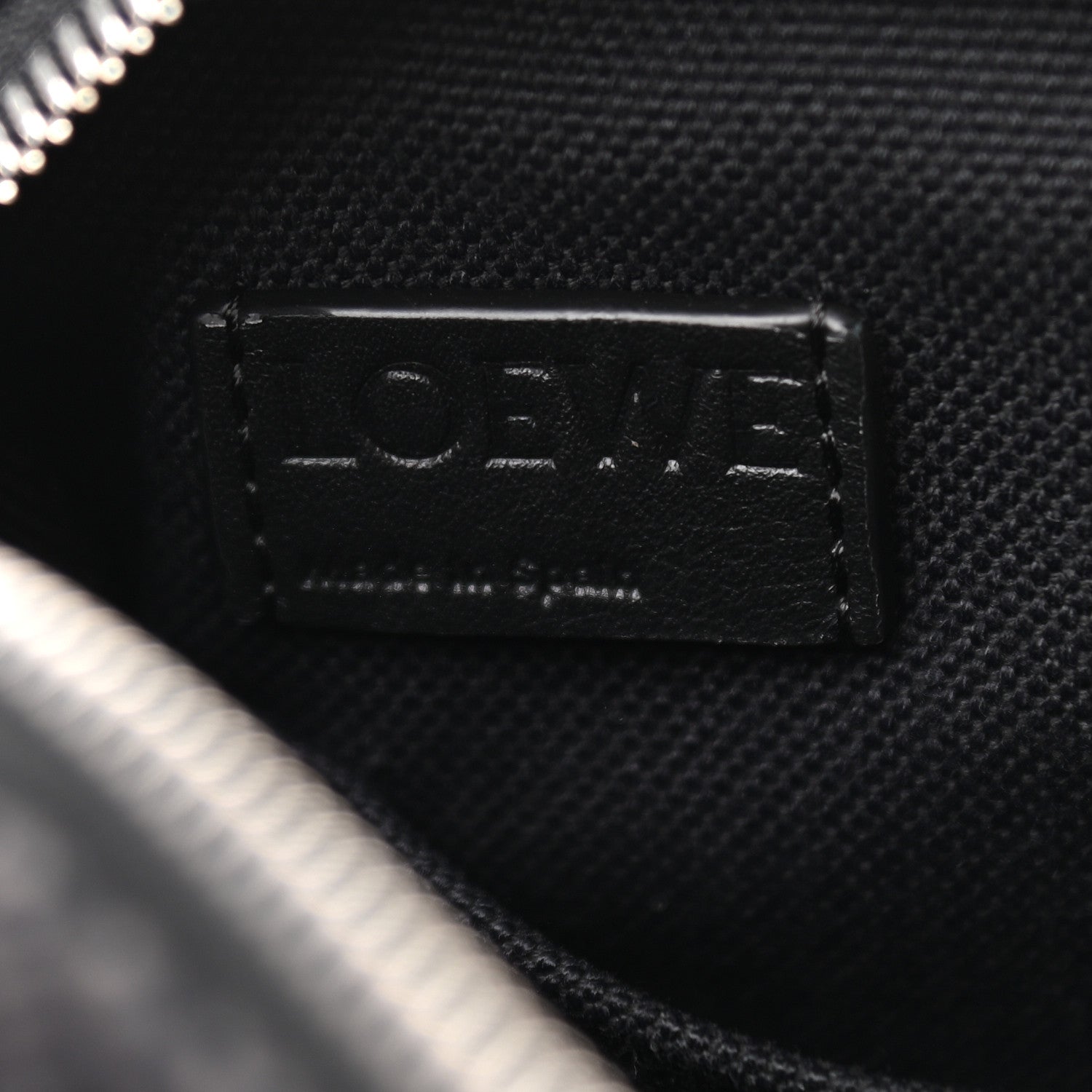 Loewe Jacquard Anagram Calfskin Military Messenger Bag Anthracite Black 6 of 8