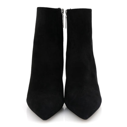 Saint Laurent Suede Studded Kiki 85 Zip Boot 37 Black 3 of 10