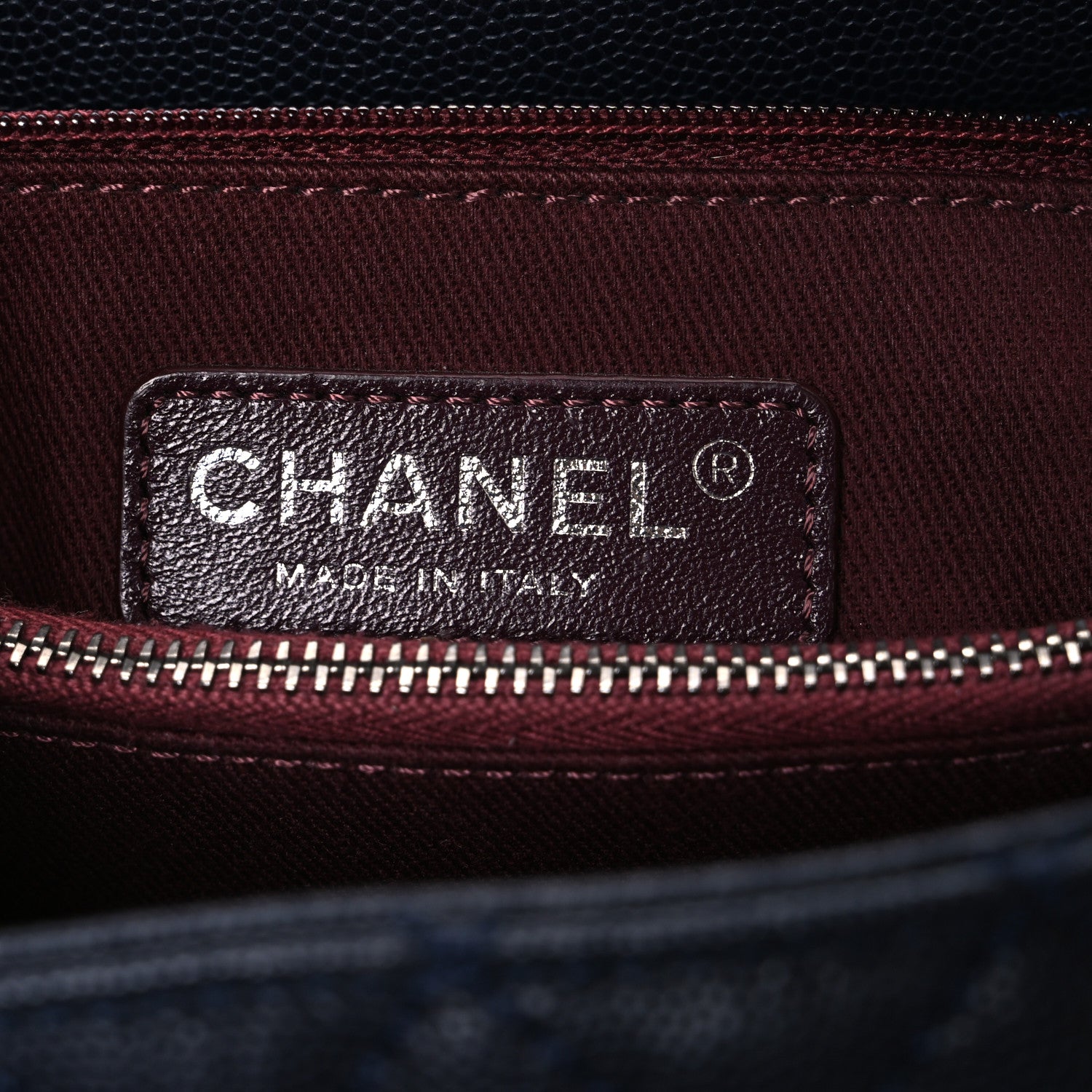 Chanel Caviar Quilted Small Coco Handle Flap Navy 6 of 10