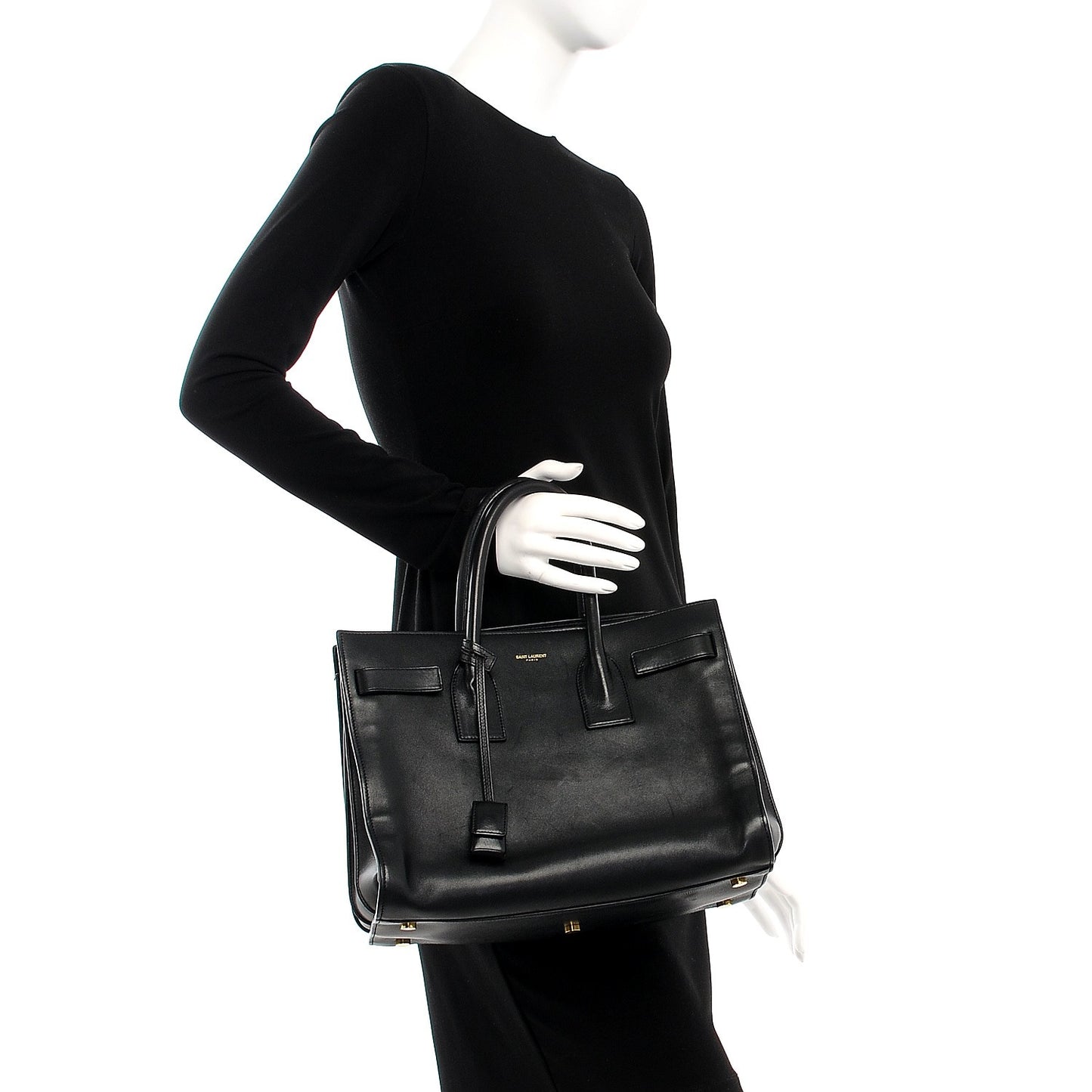 Calfskin Small Sac De Jour Black