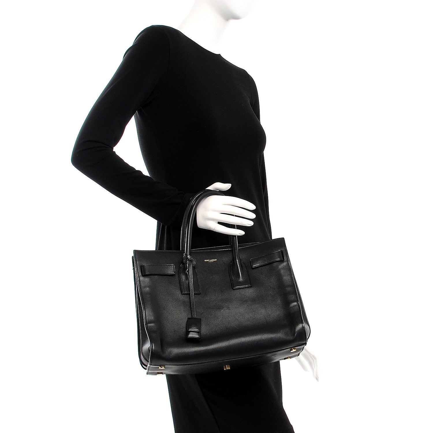 Saint Laurent Calfskin Small Sac De Jour Black 3 of 20