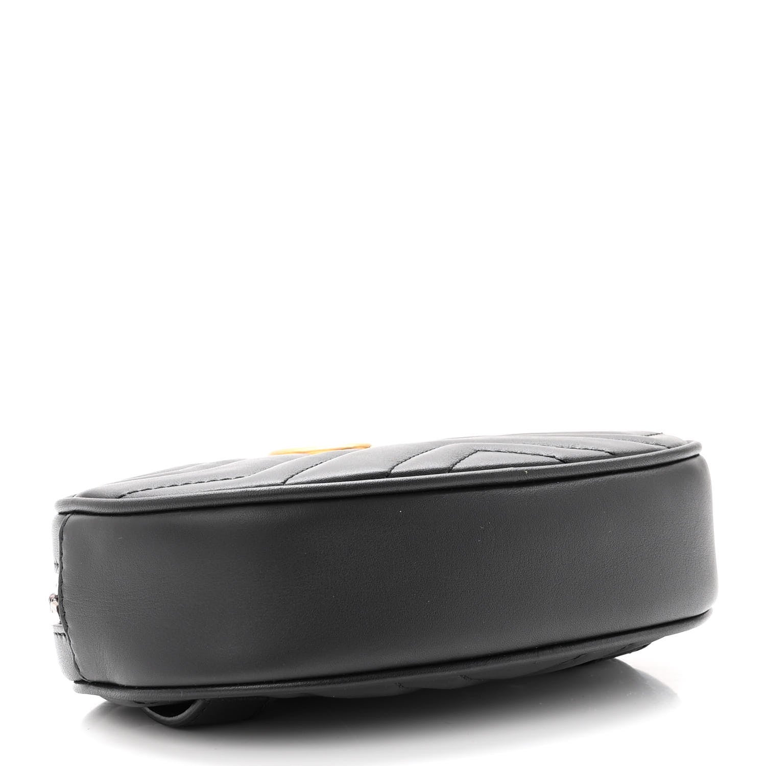 Gucci Calfskin Matelasse GG Marmont Belt Bag 85 34 Black 6 of 12