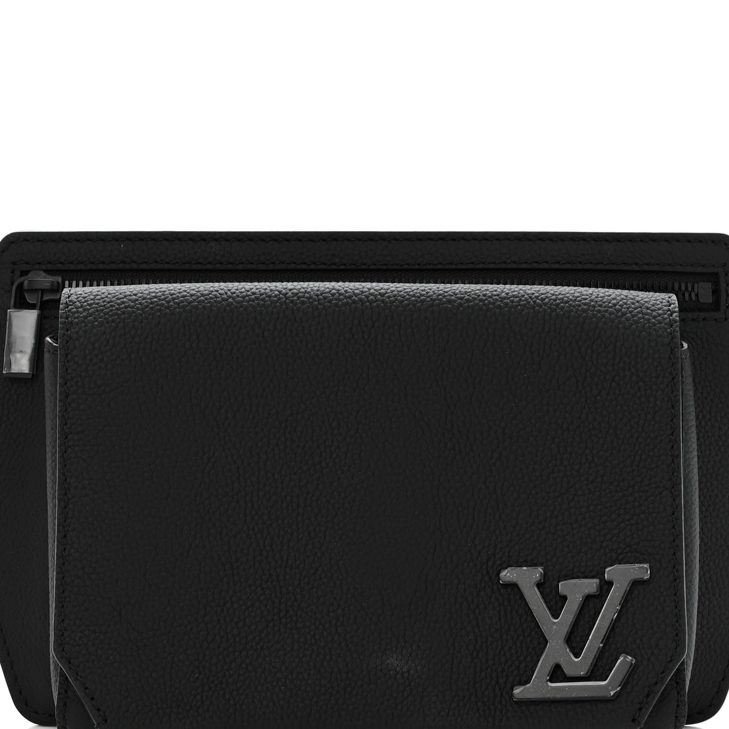 Grained Calfskin Aerogram Takeoff Sling Black