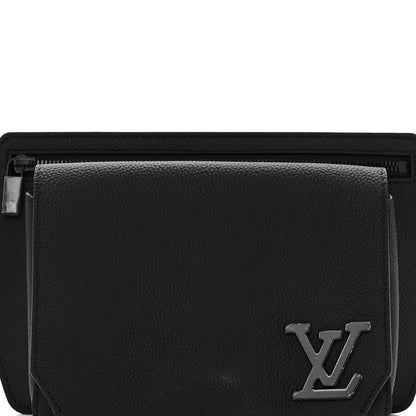 Louis Vuitton Grained Calfskin Aerogram Takeoff Sling Black 7 of 12