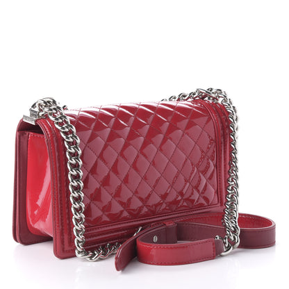 Chanel Patent Calfskin Quilted Medium Plexiglass Boy Flap Red 4 of 14