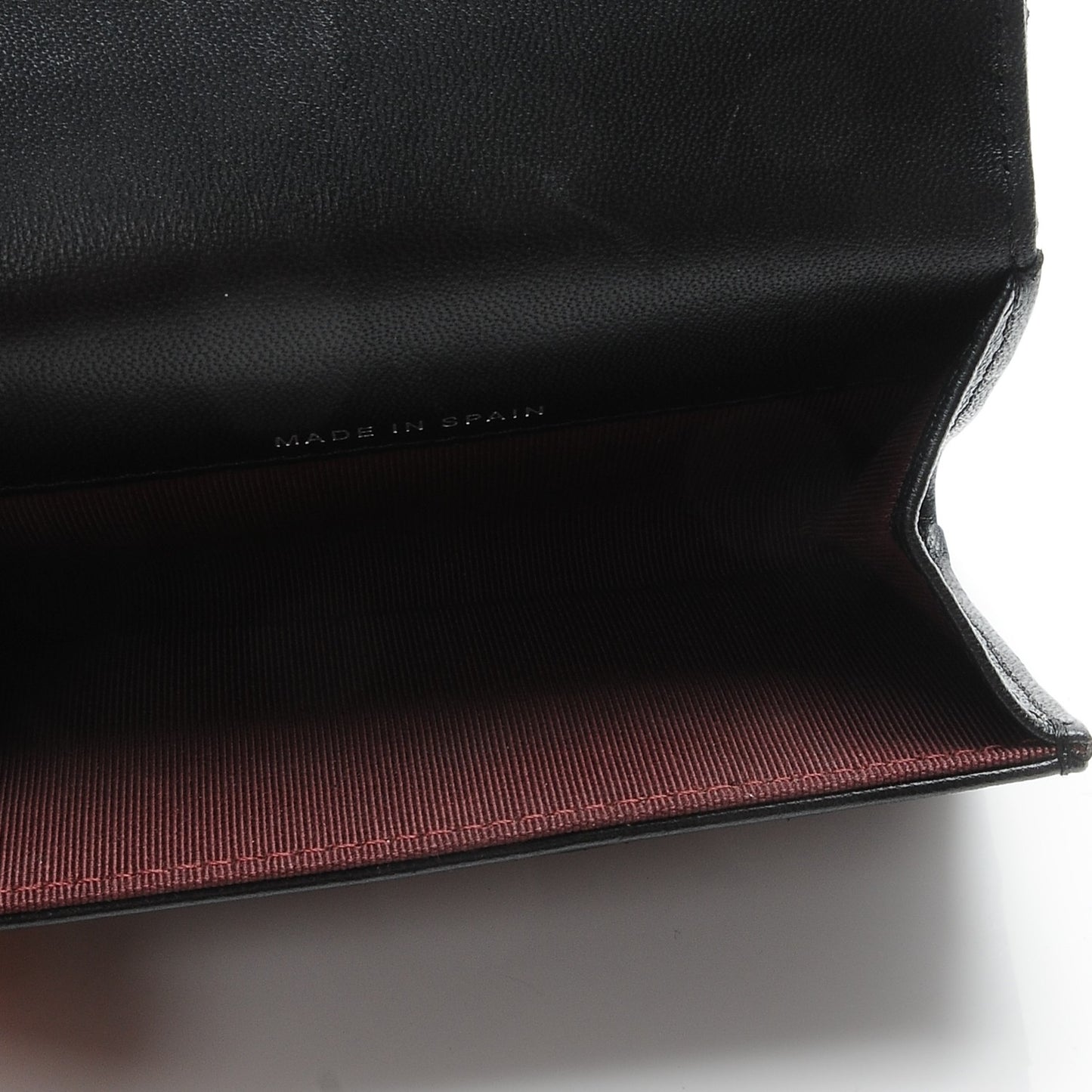 Lambskin Quilted Flap Card Holder Black