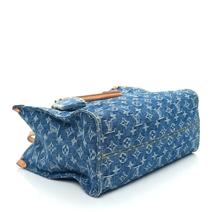 Louis Vuitton Monogram Denim Onthego MM Blue 4 of 11
