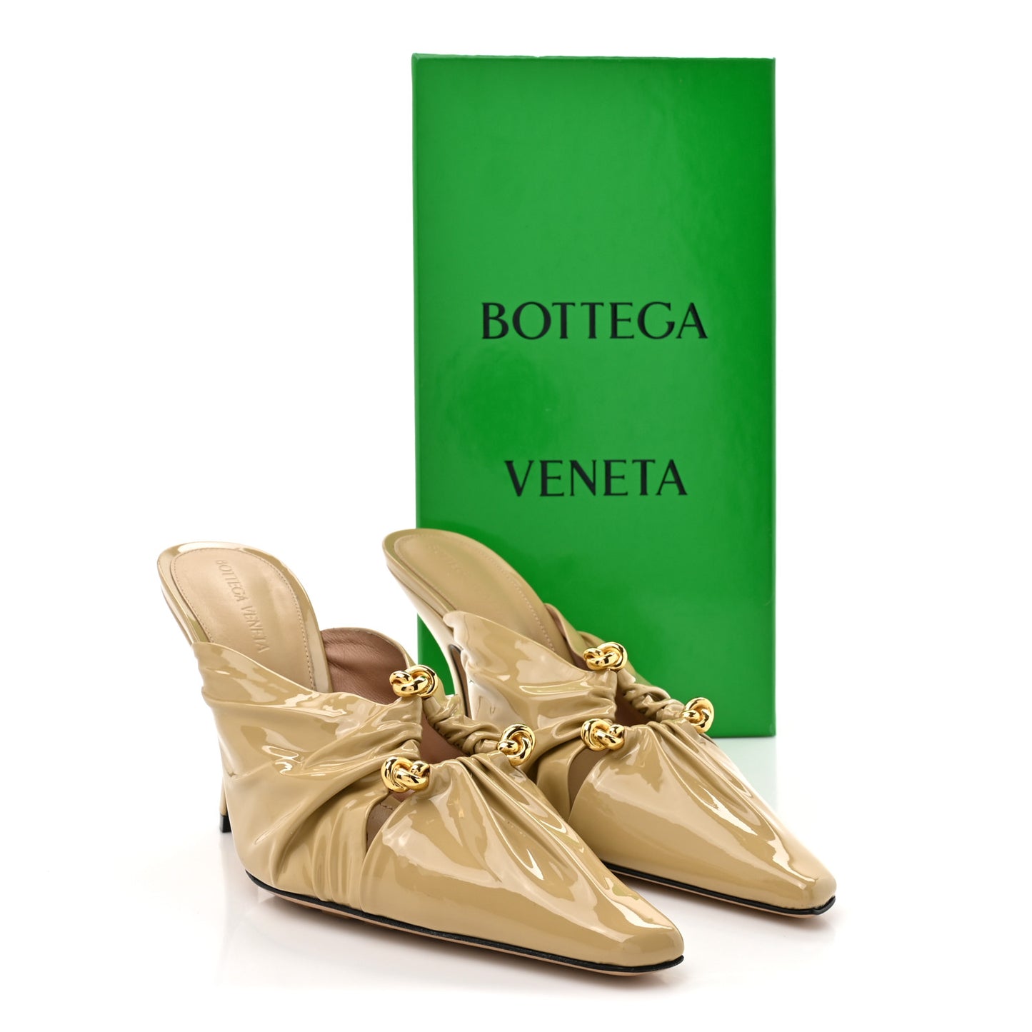 Patent Bunnie Mule Pumps 38.5 Cane Sugar
