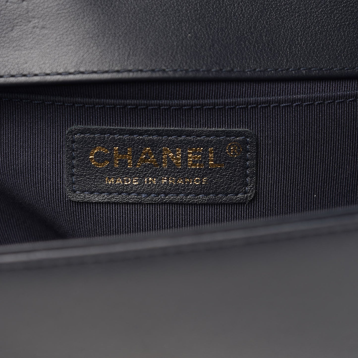 Lambskin Braided Woven Medium Boy Flap Navy Black