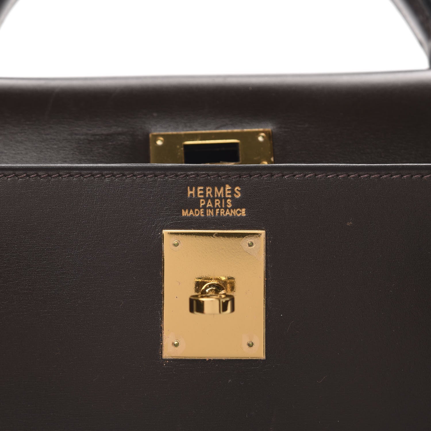 Hermes Box Kelly Sellier 32 Marron Fonce 6 of 13
