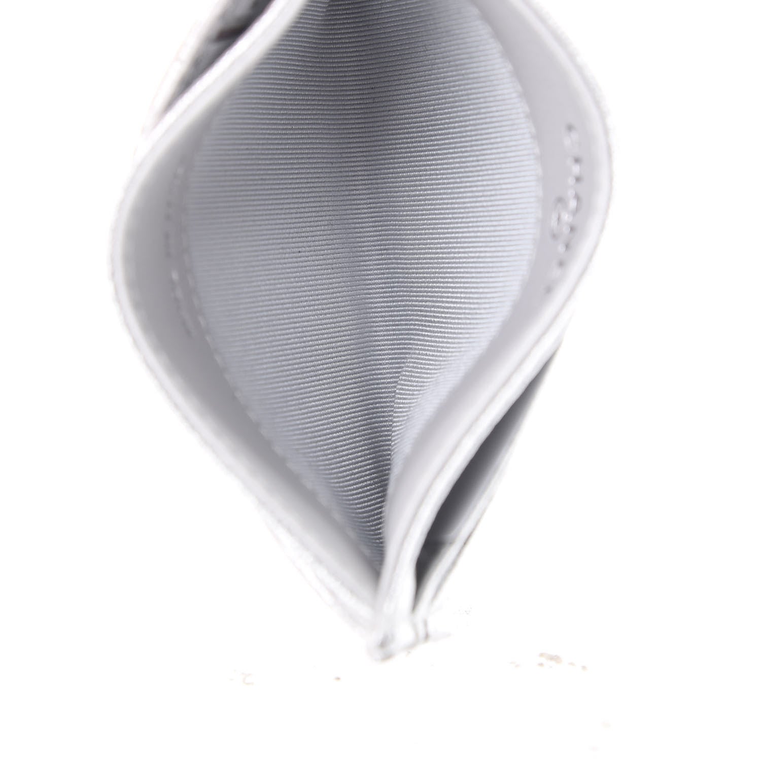 Chanel Metallic Lambskin Quilted Card Holder Silver 5 of 9
