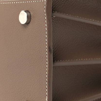 Saint Laurent Grained Calfskin Topstitch Small Classic Sac De Jour Taupe 12 of 22