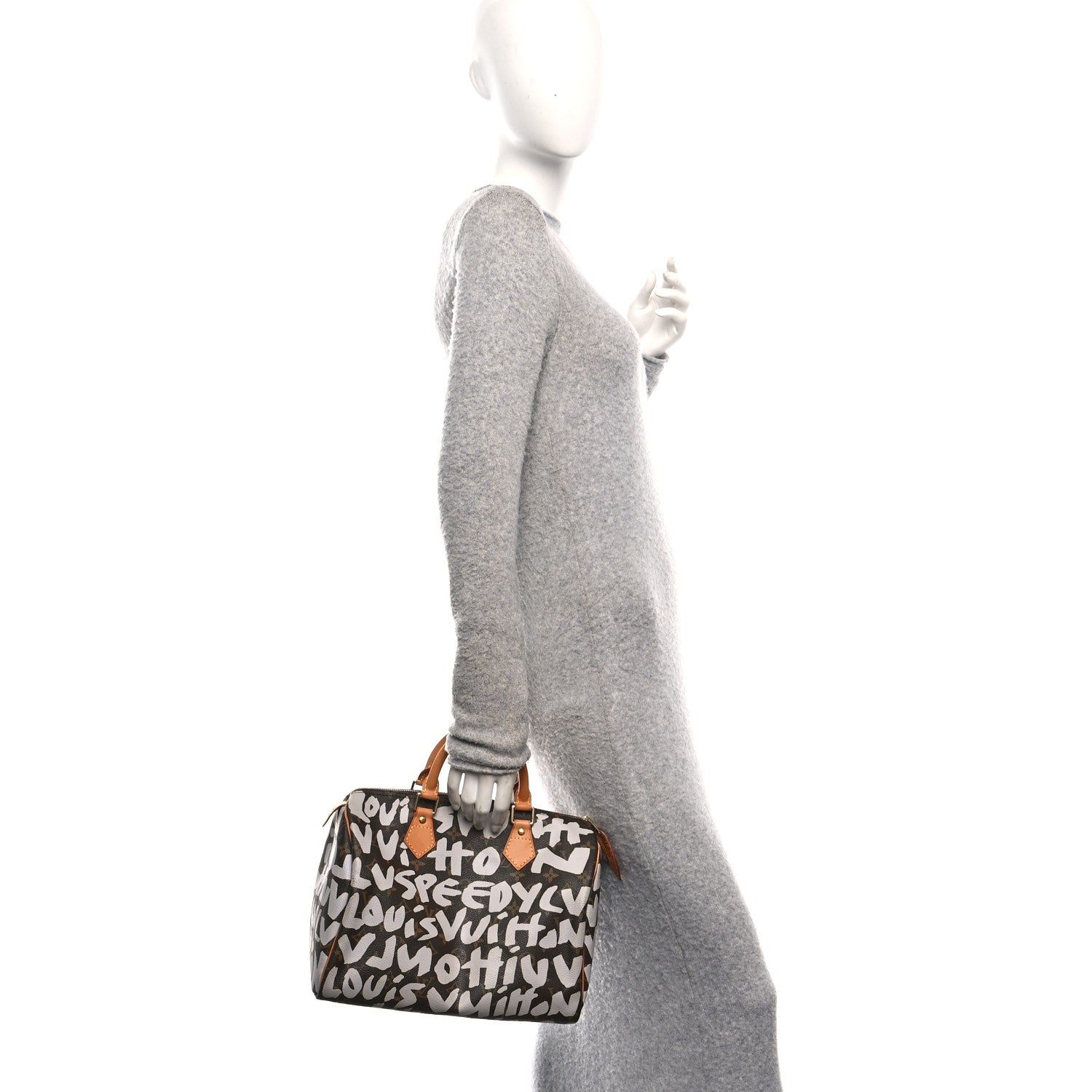 Louis Vuitton Monogram Graffiti Speedy 30 Silver 2 of 10