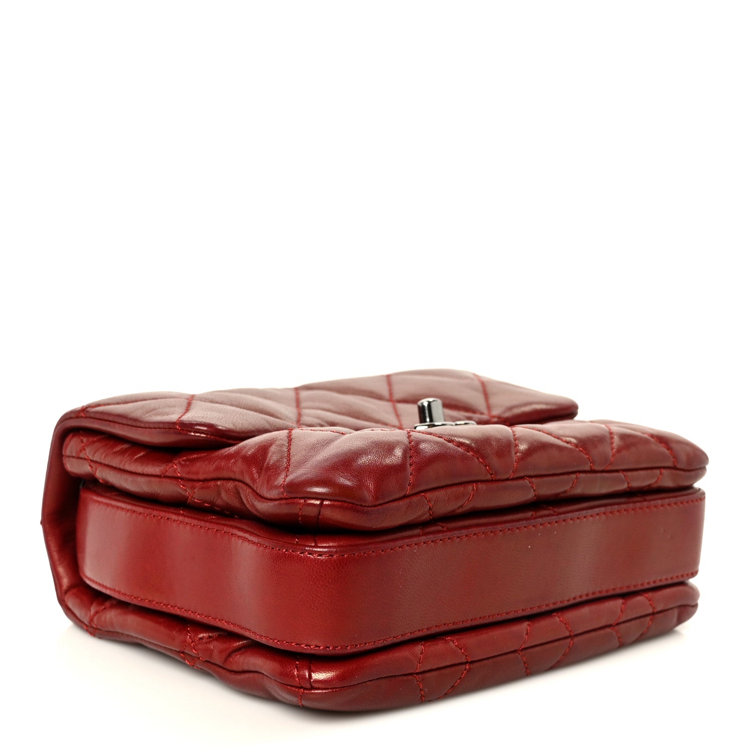 Chanel Lambskin Quilted Mini Chanel 3 Flap Red 4 of 11