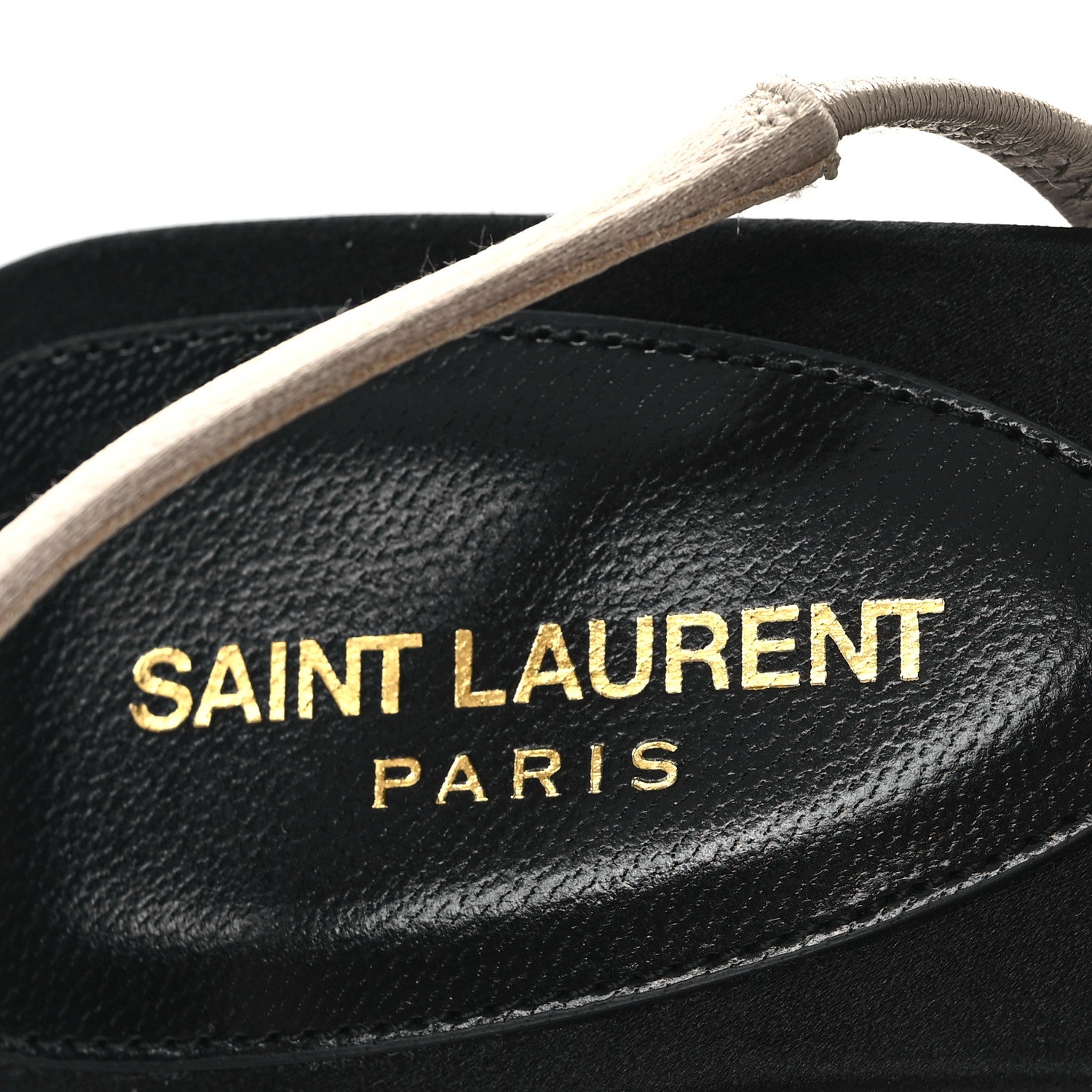 Saint Laurent Satin Slingback Jaspe 55 Sandals 38 Black Partridge Pink 8 of 9