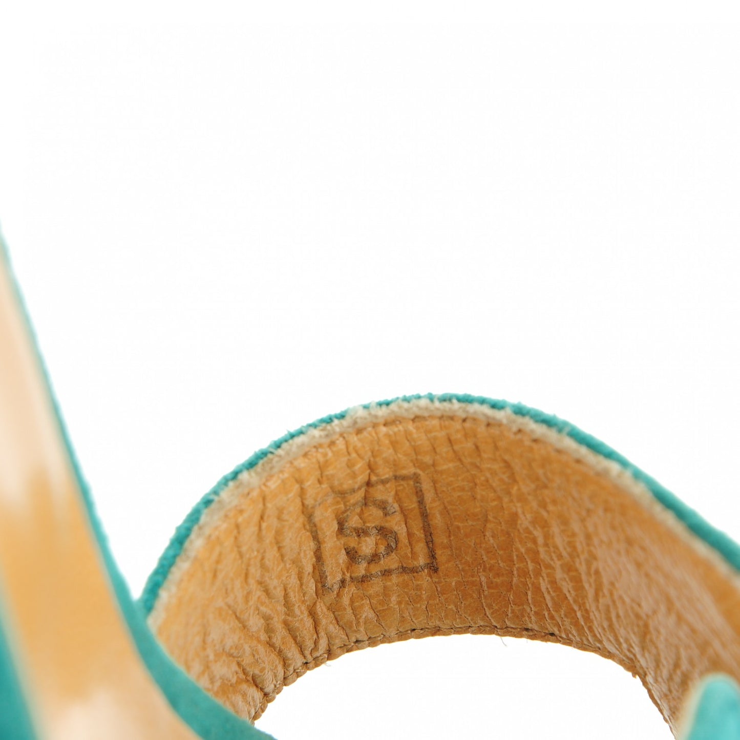 Chevre Velours Oasis Sandals 37.5 Emeraude