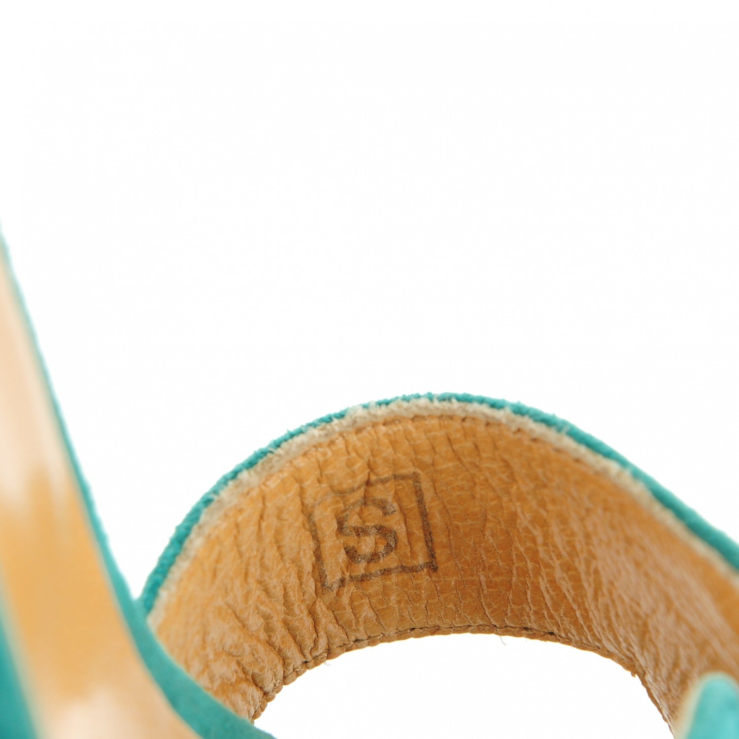 Hermes Chevre Velours Oasis Sandals 37.5 Emeraude 8 of 10