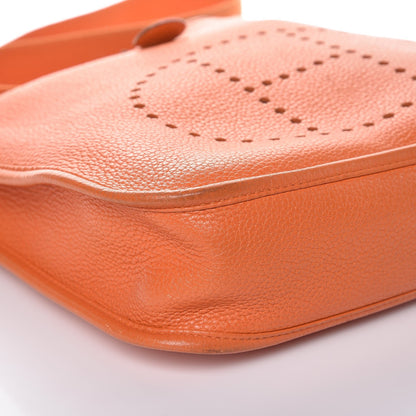 Hermes Taurillon Clemence Evelyne PM Orange 12 of 17
