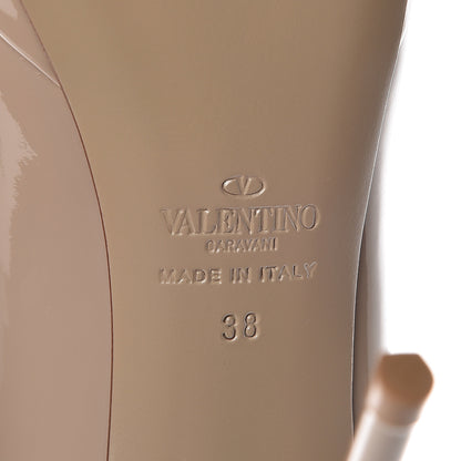 Valentino Garavani Patent Couture Bow Peep Toe 30/125mm Platform Pumps 38 Poudre 7 of 10
