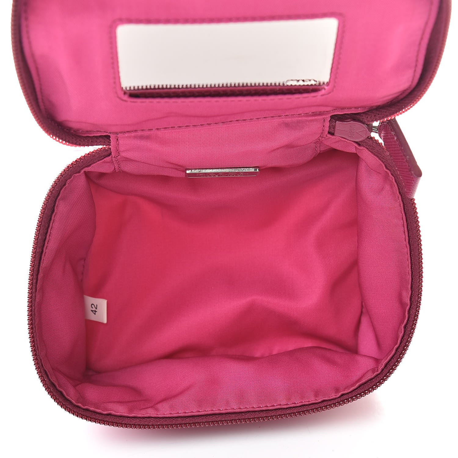 Prada Nylon Vela Cosmetic Case Dark Pink 5 of 10